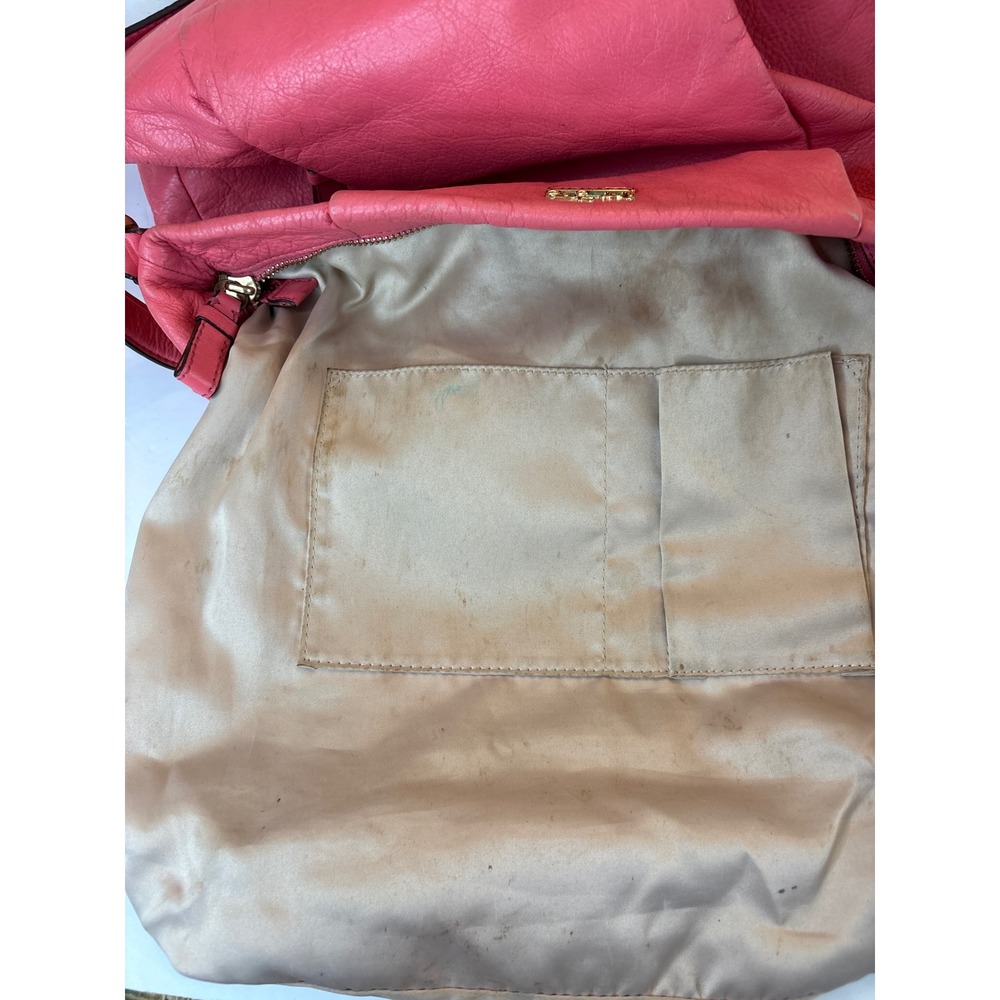 Coach Madison Phoebe Coral Pink Pebbled Leather Hobo Bag 21224 Womens - Picture 8 of 8